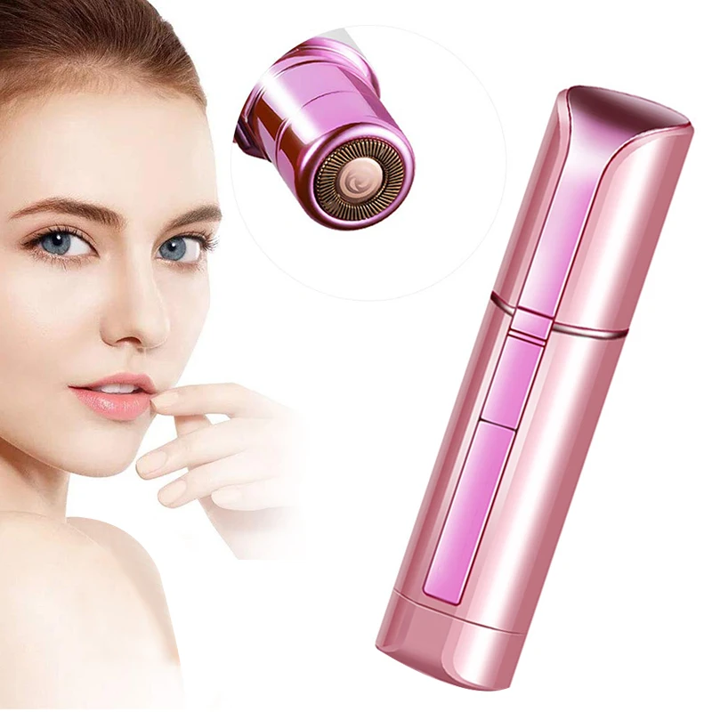 

Portable Painless Face Shaver for Women Lipstick Razor Facial Hair Removal Cheek Lips Chin Epilator Hair Shaving Battery Type