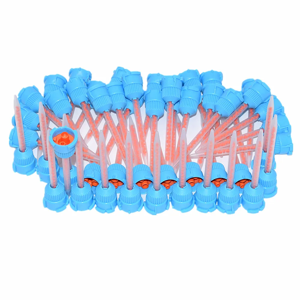 

50pcs Static Mixing Nozzle 10:1 Resin AB Glue Round Mixing Tube Epoxy Adhesive Applicator Dual Cartridge Static Mixer Tools Set