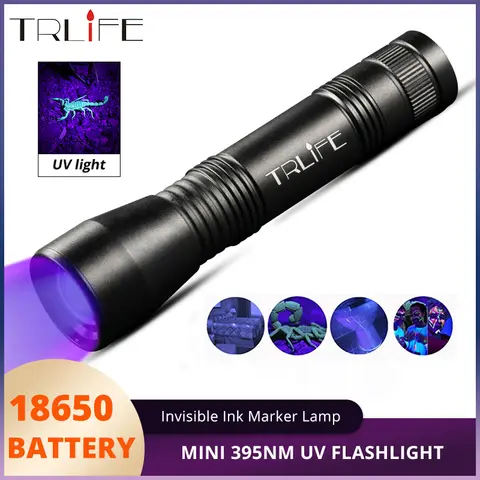 UV LED Flashlight 395nm with Zoom and Marker TRLIFE