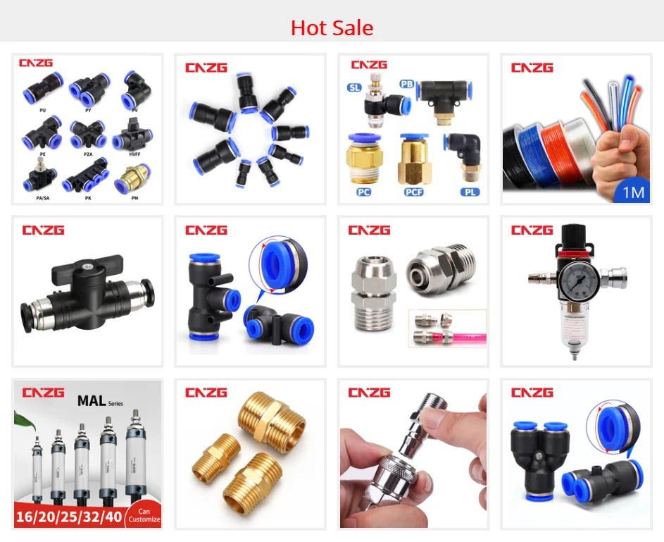 AOOWU Kit 48 Pièces Raccords Pneumatiques 6mm - Connecteurs Tuyau Air Rapide Droit Coudé Té