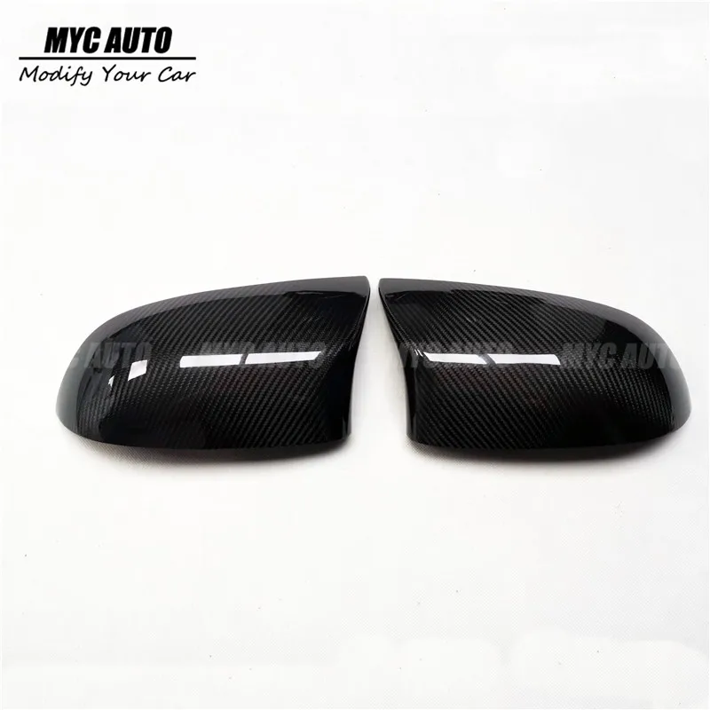 

For BMW X5M F85 X6M F86 2015+ Real Dry Carbon Fiber Mirror Cover Replacement & Add On Style Rear View Mirror Cover