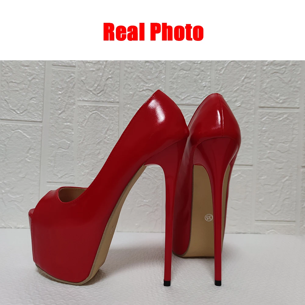 RIBETRINI Peep Toe Sexy Platform Extreme High Heels 16CM Women Pumps Fashion Stylish Party Wedding Banquet Hot Summer Shoes