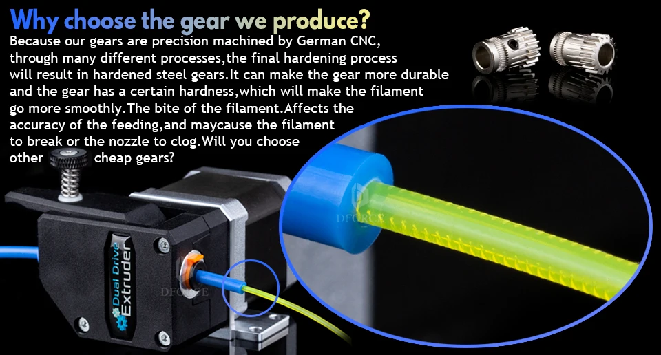 Trianglelab RNC Dual-Drive-Getriebe-Extruder für DDB V2.0 und DDB V2.1 Sherpa Mini Extruder Prusa 3D-Drucker – Detail 16