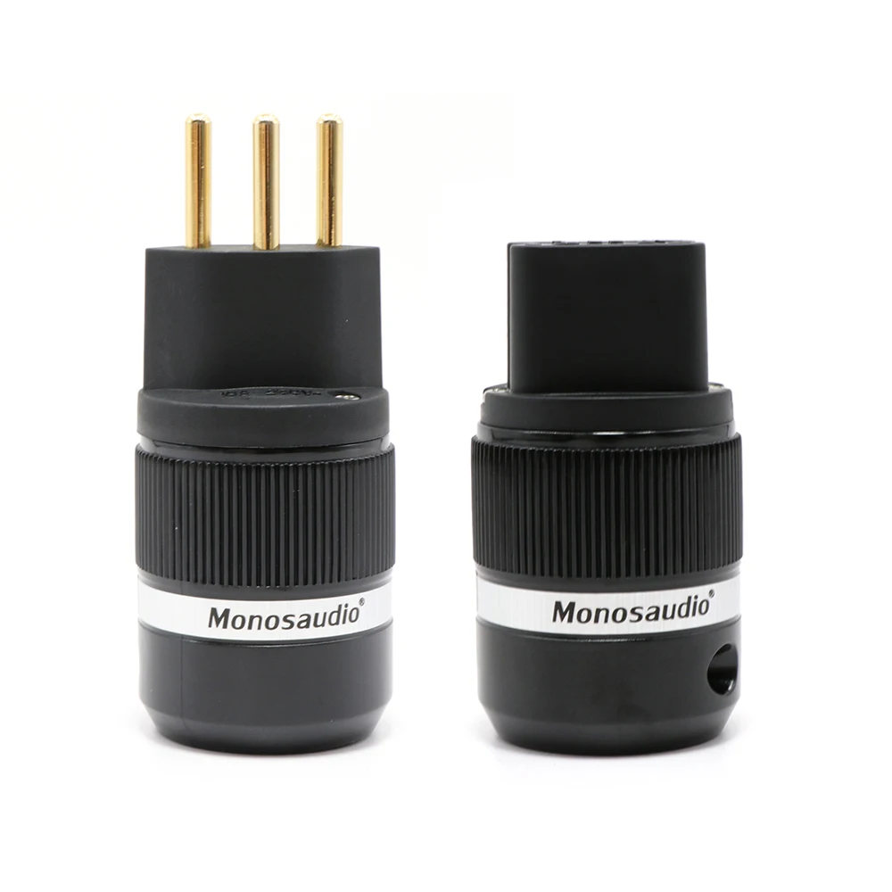 Monosaudio MS150/F100 Swiss Standard AC power plug, 10A/250V 15A/125V Audio Grade Power Connectors