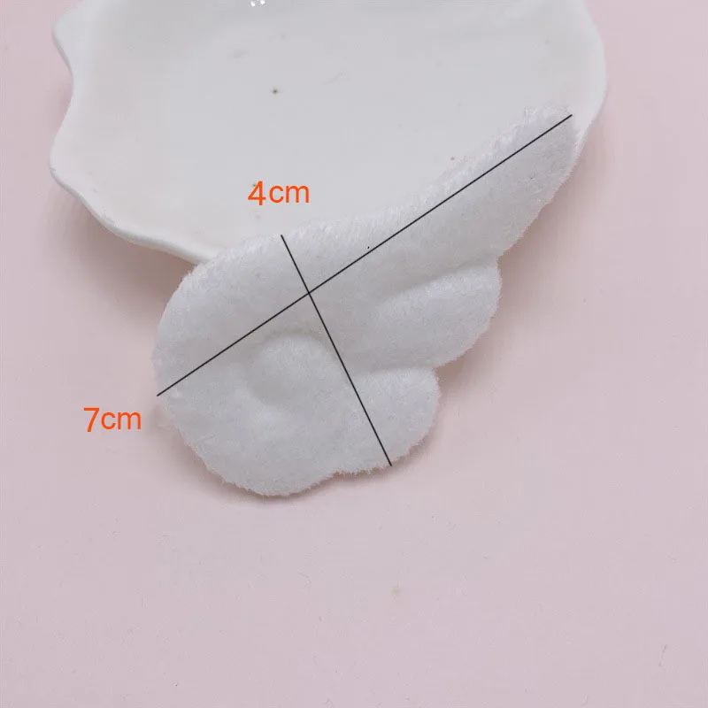 7*4 cm, 40 Stück/Set, Plüsch-Filz-Engelsflügel, gepolsterte Applikationen zum Selbermachen, für Kinder-Haarspangen und als Accessoires für Socken und Hüte. – Detail 5