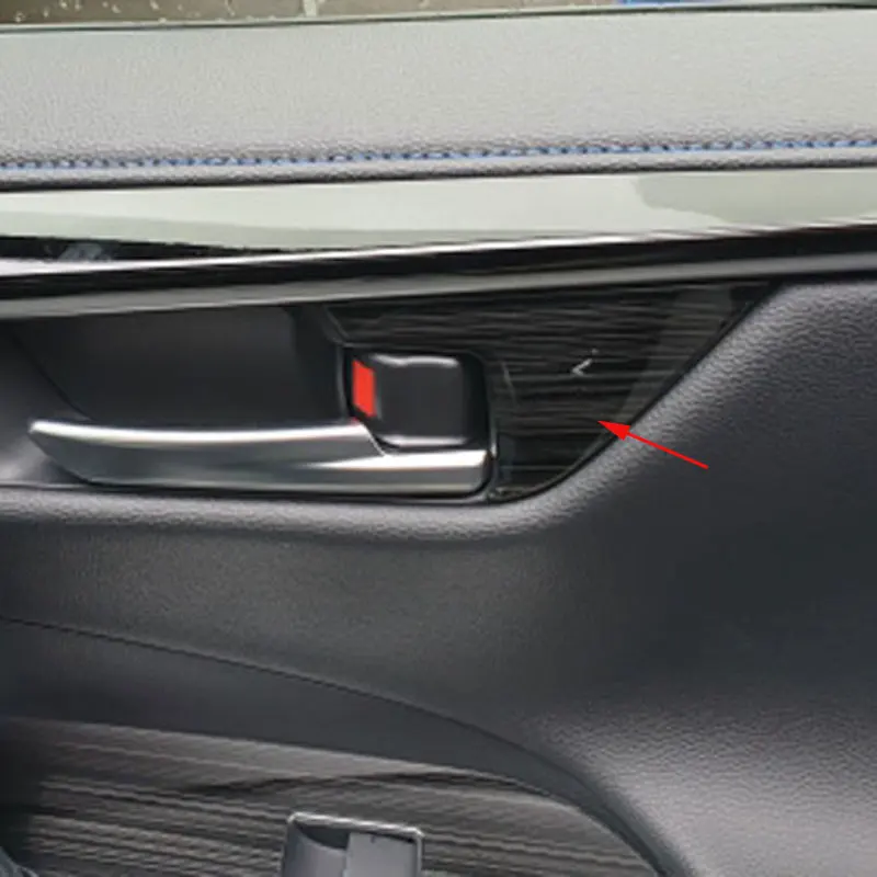 Interior Door Handle Cover Trim for Toyota Rav4 Rav 4 Xa50 2019 2020 Metal Garnish Car Accessories 4 Pcs