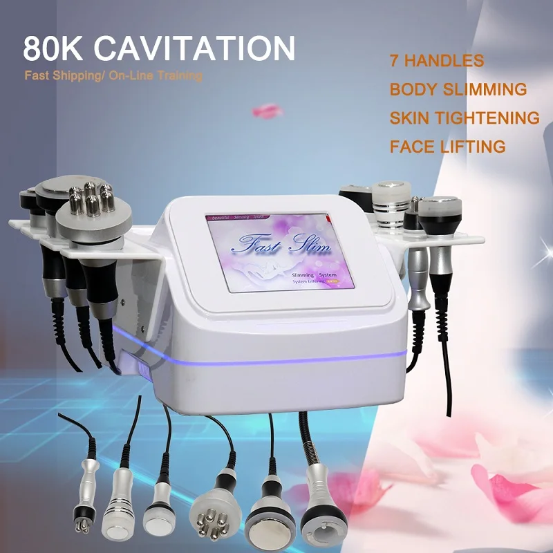 

New 6 in 1 Vacuum Body Massager 80K Cavitation Slimming Liop Suction Beauty Weight Loss Body Shaping Machine