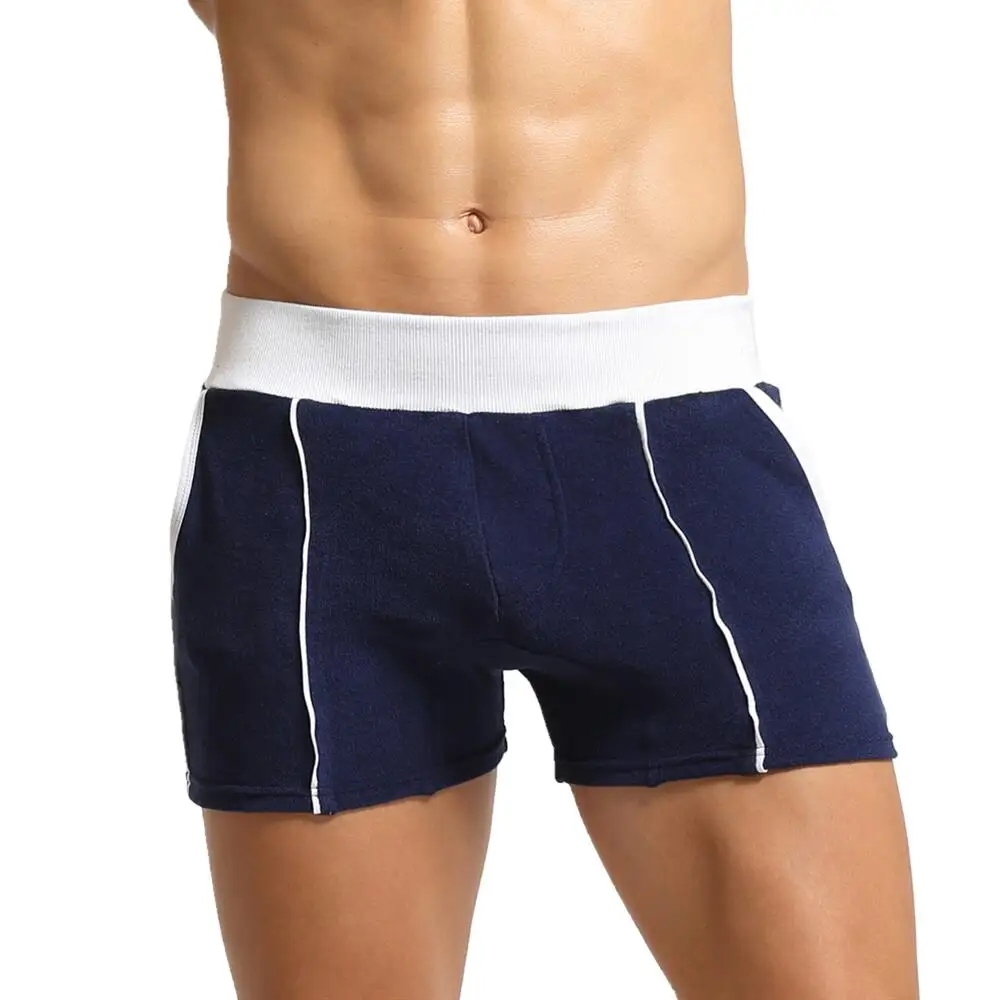 SEOBEAN-Homens Sleep Bottoms Boxer Shorts, Roupa Interior, Calças para Casa, Ginásio Fitness Loungewear