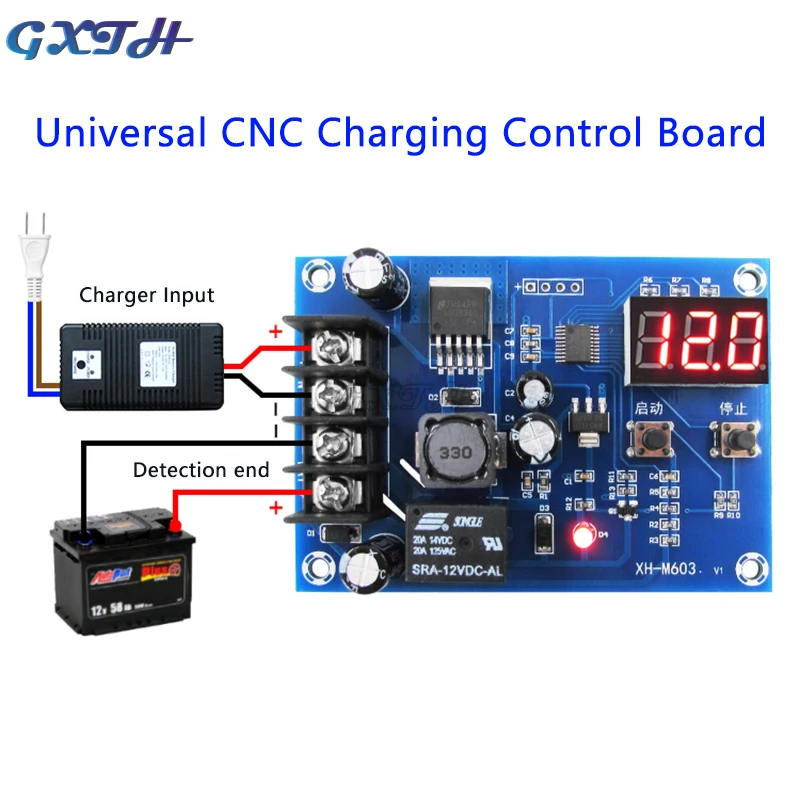 Universal Numerical Control Battery Lithium Battery Charging Control Module Battery Charging Control Protection Switch 12-24V