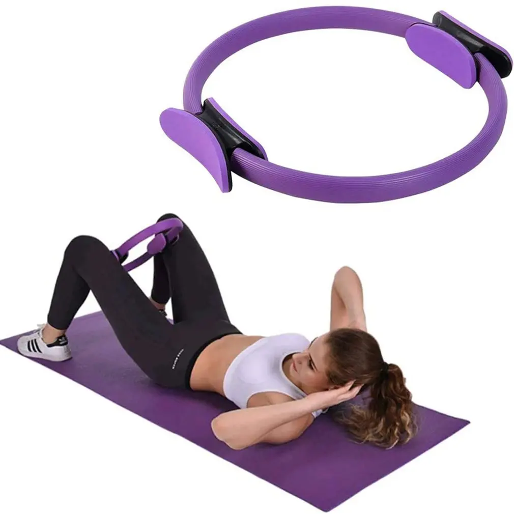 Ring Pilates Circle 38cm diameter Pilates Ring Double Handle Yoga Ring Pilates Hoops Pilates Circle For Home Fitness