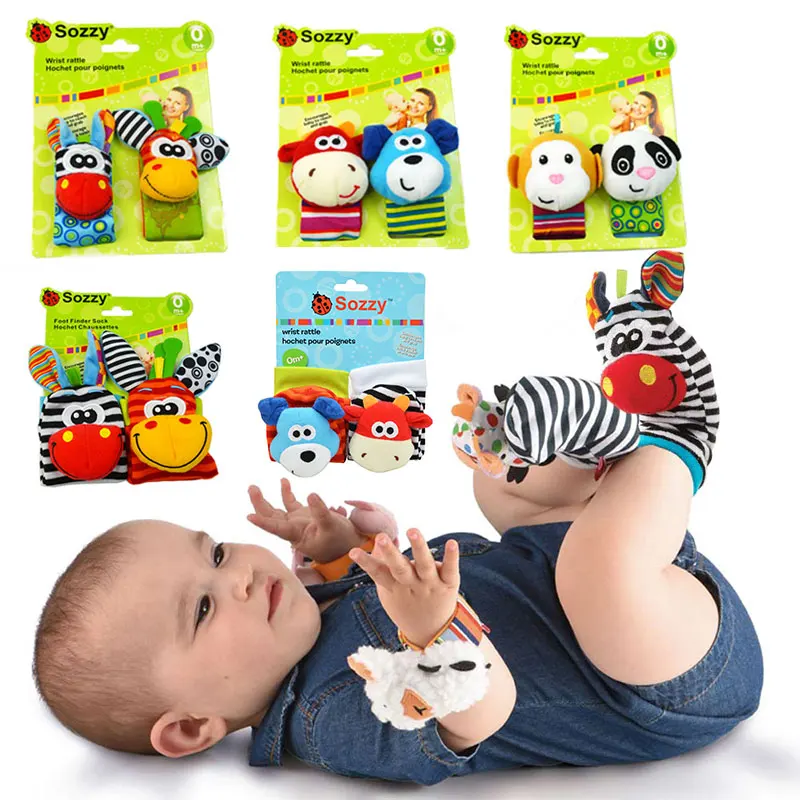 Baby Toys 0 12 Months Stuffed Toys Animal Baby Socks Rattles Wrist Baby Rattles Newborn Toys Make Sounds Rattle Toys For Babies