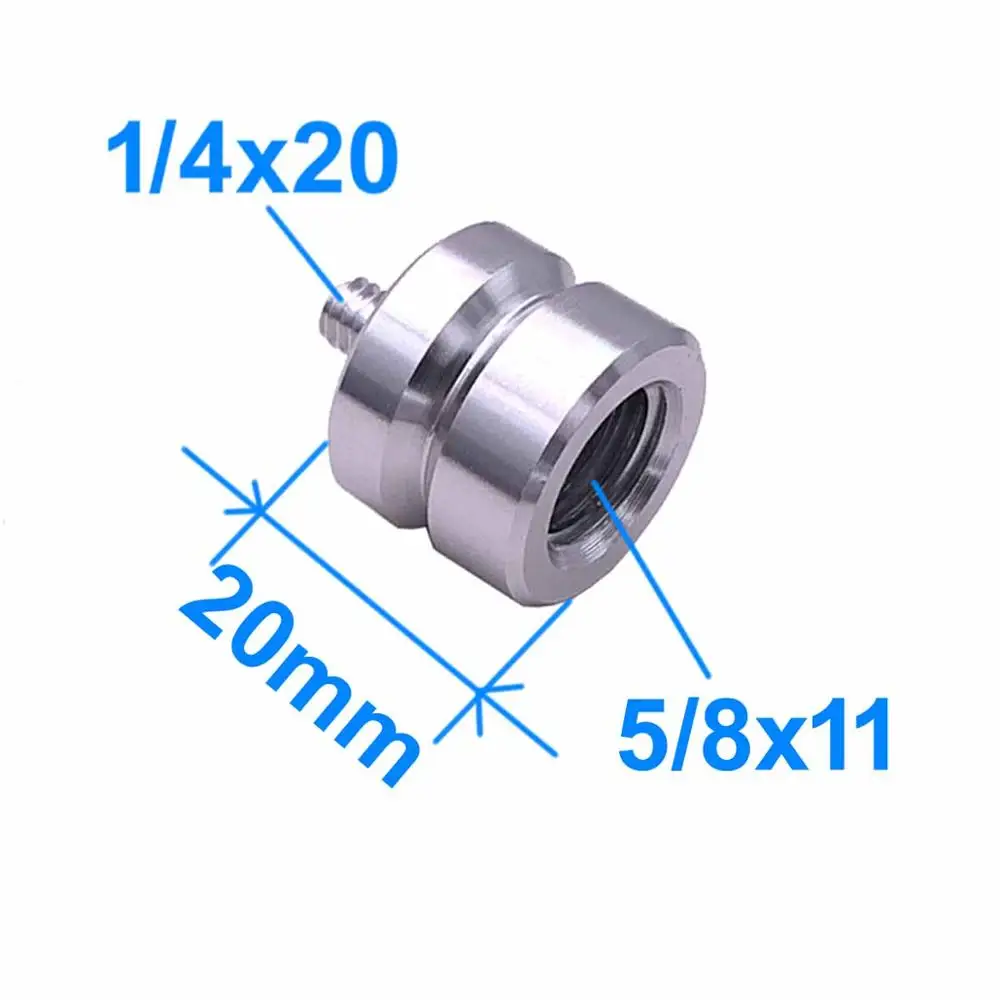 New 2pcs Prism Adapter 1/4x20 male thread to 5/8x11 female thread, for  Prism GPS TOTAL STATION