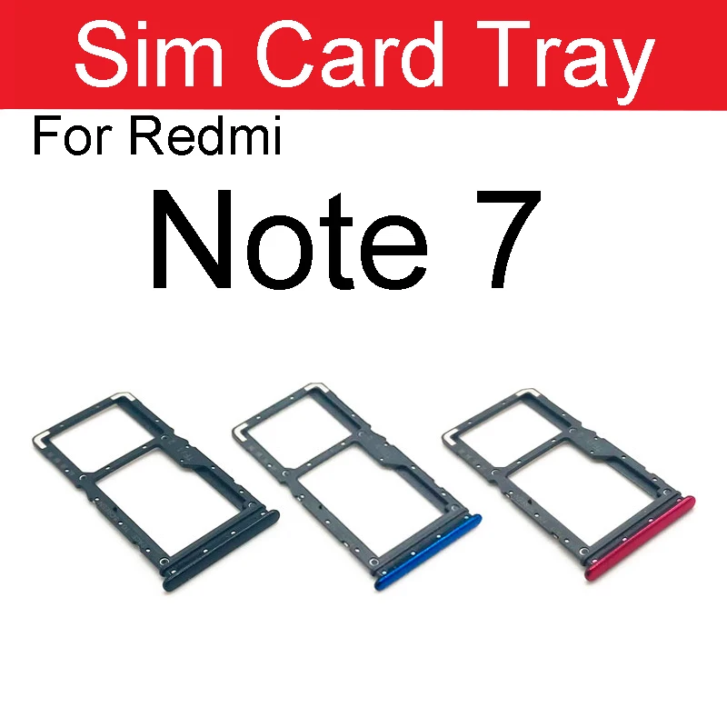 Sim Card Tray Adapter For Xiaomi Redmi Note 5 5A 6 7 Pro Sim Card Holder Slot Repair Replacement Parts