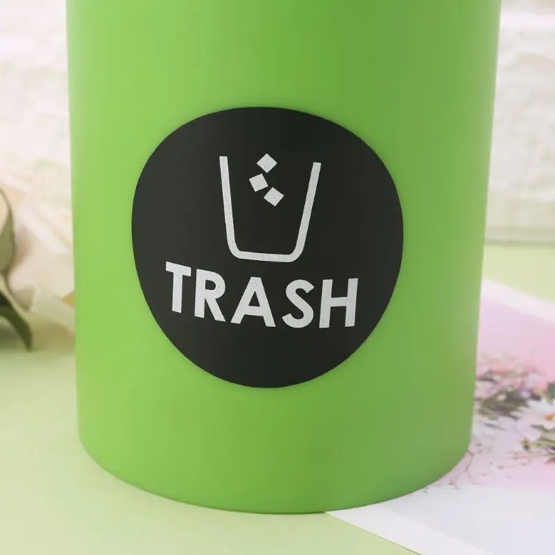 2 PCS Recycle Trash Symbol Vinyl Lettering Decals Sticker For Trash Cans Garbage Container Home Decor Gift