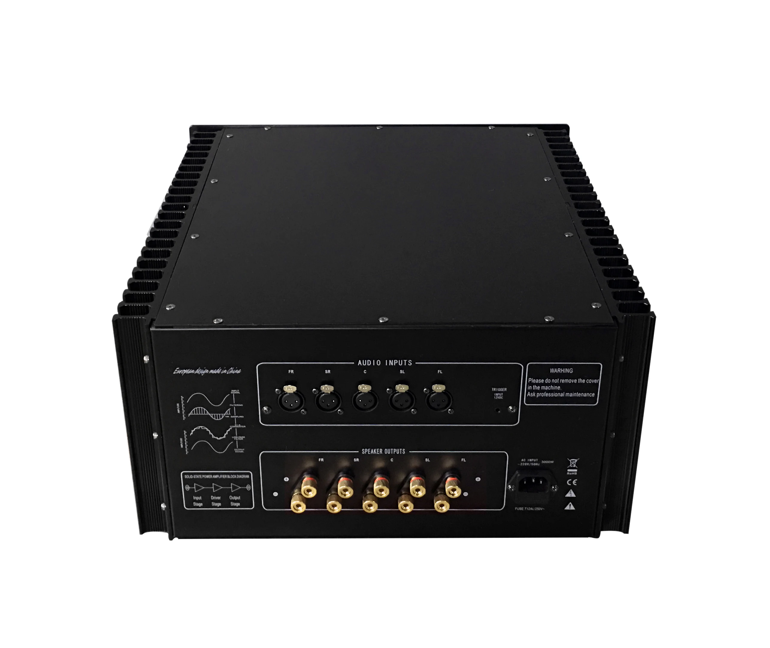 W-023 WENTINS HD5400 High-power Power Amplifier 5 Channels 400W Per Channel Class AB Home Theater Voltage 220V/50Hz