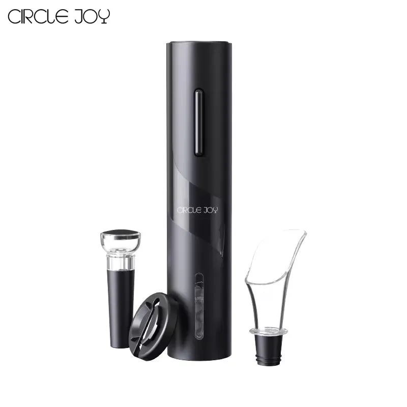 

Circle Joy Black Samurai Electric Bottle Wine Opener Set Automatic Corkscrew Red Wine Kitchen Accessories Tools 4 In 1