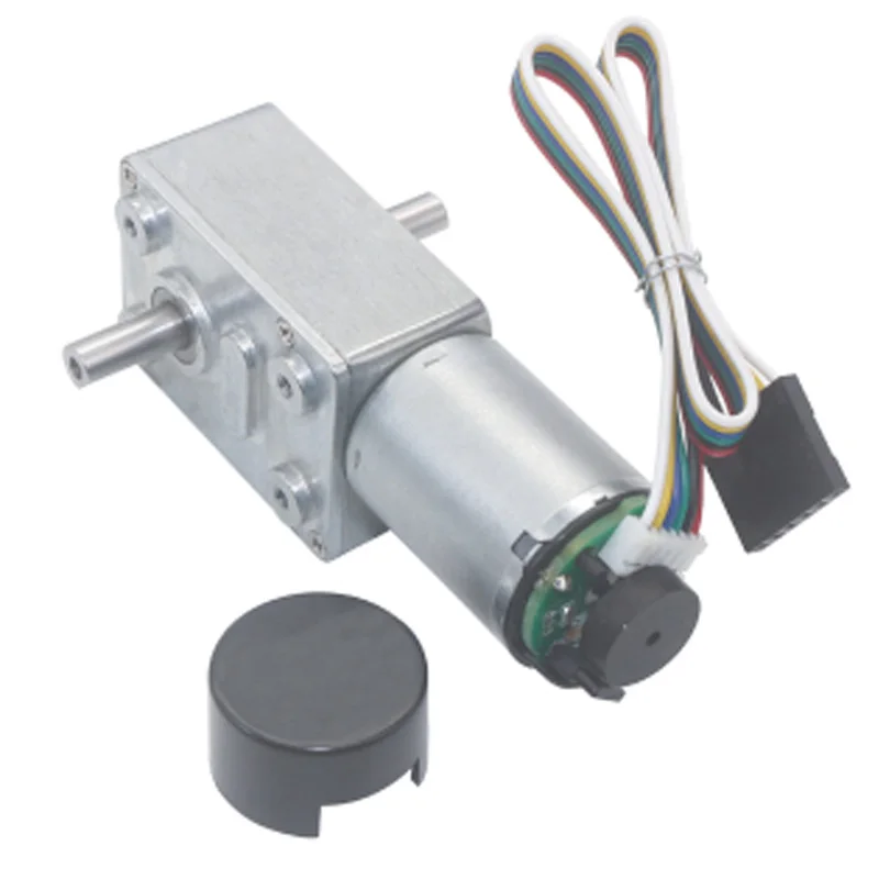 JGY-370 Encoder Motor Double Shaft Length 14mm DC 6V 12V 24V Speed Reduce 6rpm To 150rpm Metal Gear Motor Coding Electric