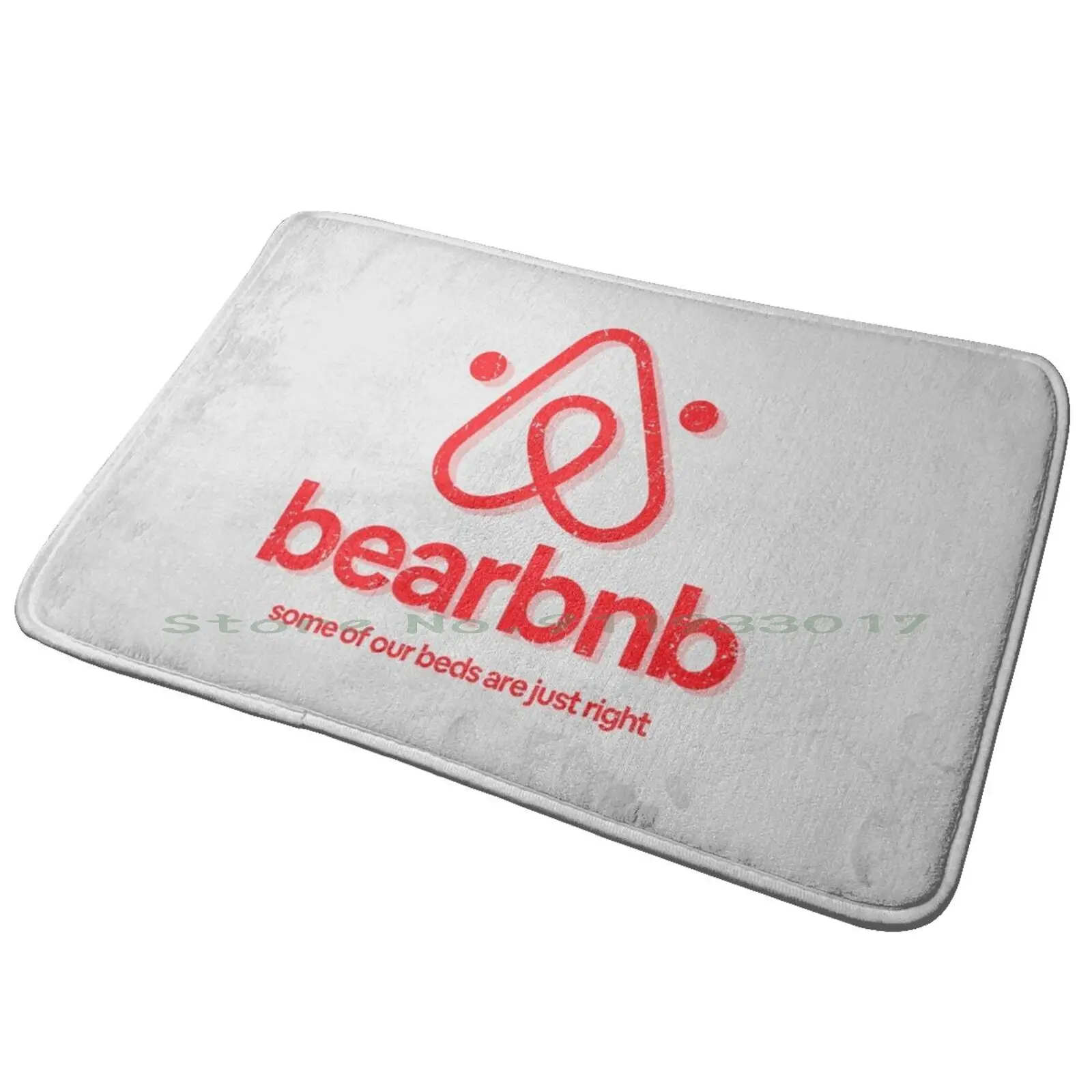 Bearbnb Entrance Door Mat Bath Mat Rug Airbnb Goldilocks Three Bears Teddy Bear Cute Animals Anti-Slip Bedroom Kitchen Foot Mat