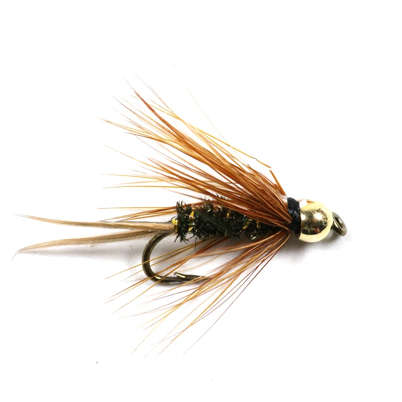 60pcs Fly Tying Brass Beads Larvae Nymphs Pupae Head Bead Size 2.5mm/3.0mm/3.5mm/4.0mm Durable Copper Bead Streamers&Wet Flies