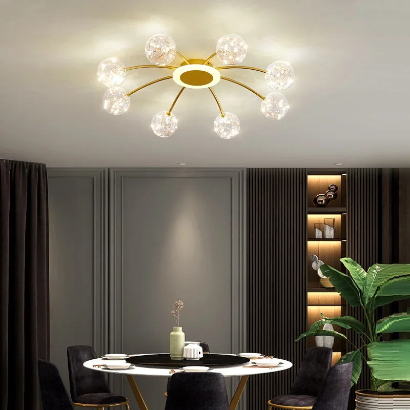 

Starburst Led ceiling Chandelier lights simple modern living room lamp bedroom dining room chandeliers easy replace the bulbs