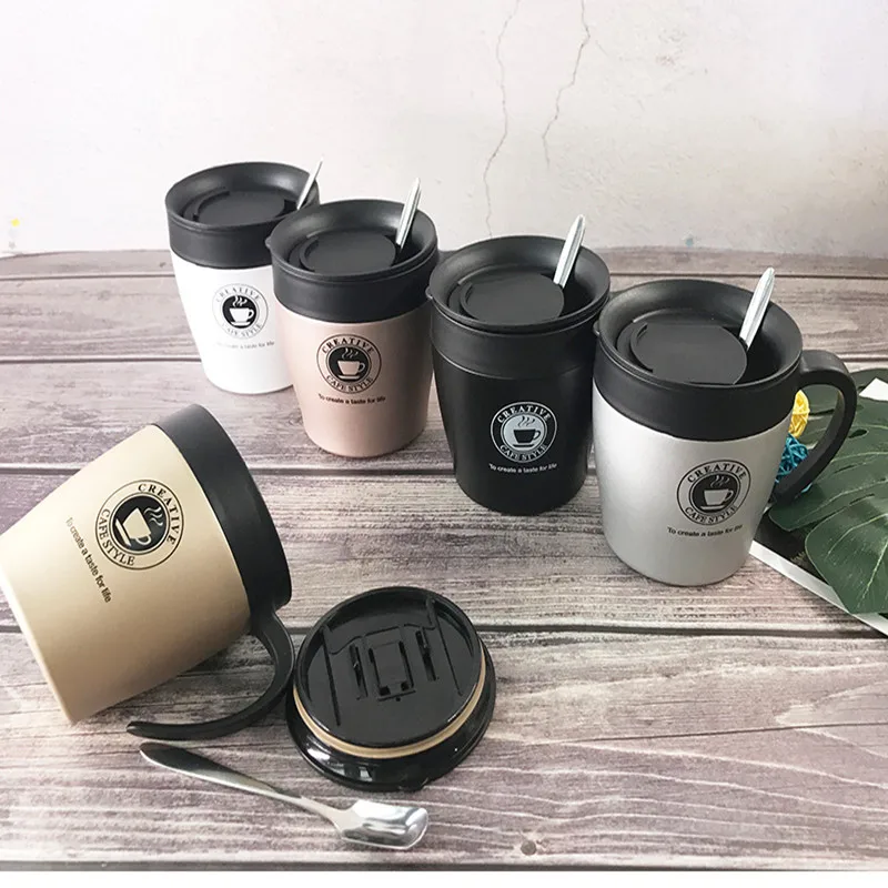 

330ml Double Wall Stainless Steel Vacuum Flasks Car Thermal Travel Mug Portable Thermos Portable Drinkware Coffee Tea Simple