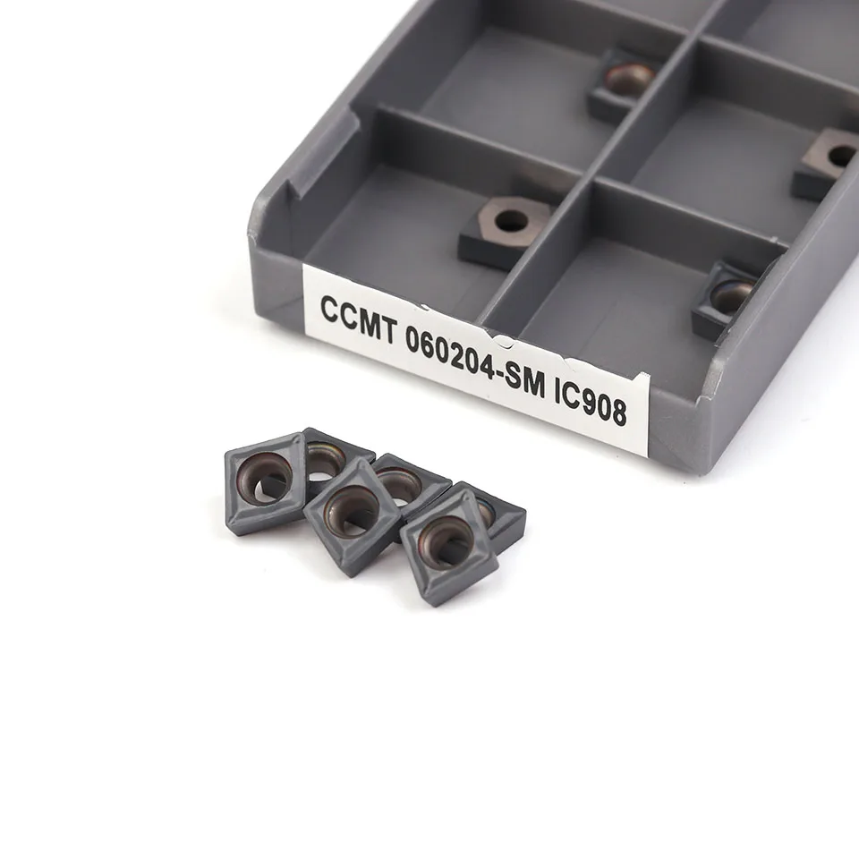 Ferramentas de Gerencio Interno Ccmt 060204 Carboneto Inserção Torno Ferramenta de Torneamento Torno Ccmt060204 sm Ic908