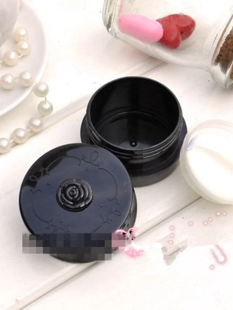 50ML Empty Loose Powder Box Jar With Grid Sifter & Puff Flower Pattern Packing Beads Container Powdery Cake  Cosmetic Case