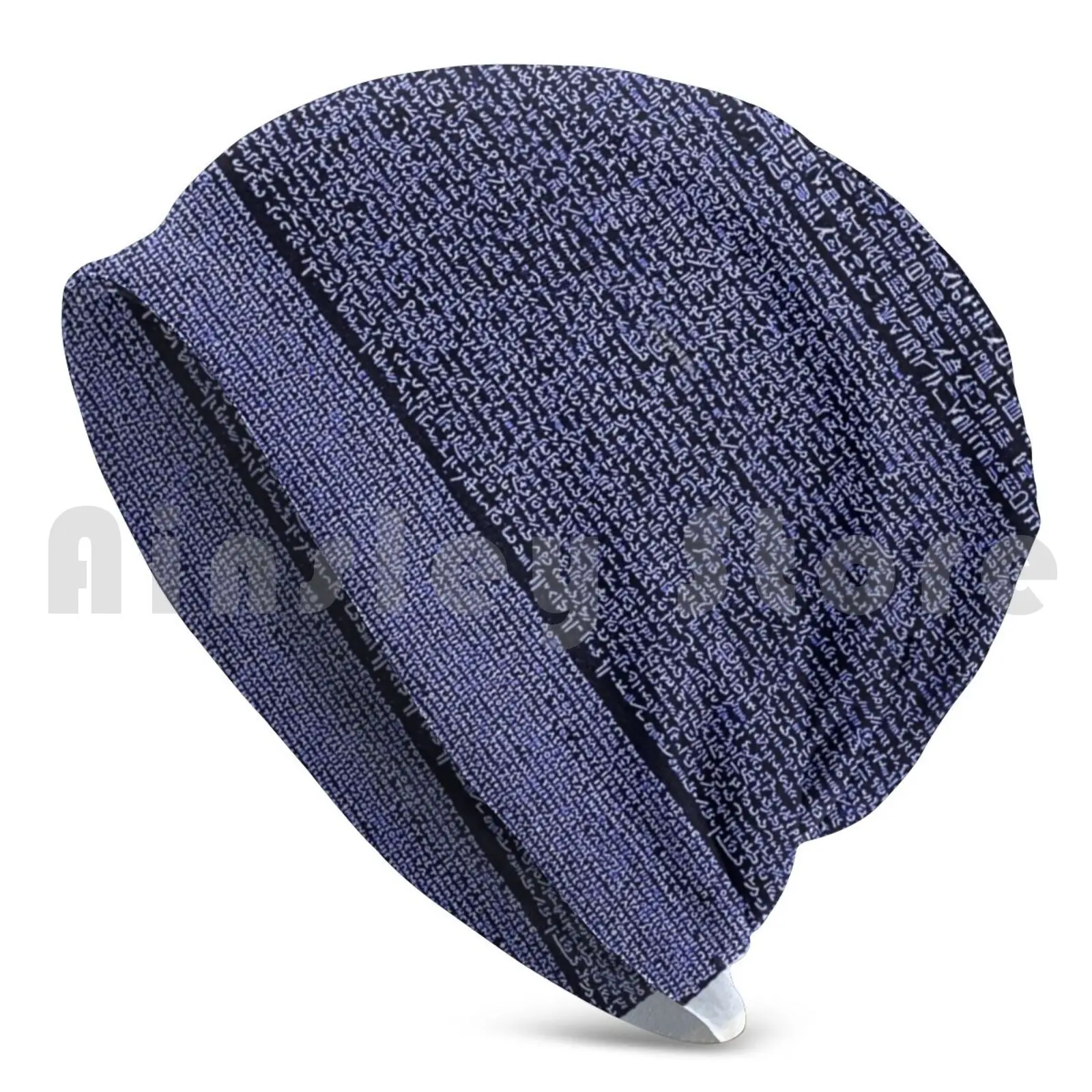 The Rosetta Stone Blue Beanies Knit Hat Hip Hop Ommik Case Cool Funny Blue Black Cover Geek Red Green White Egypt