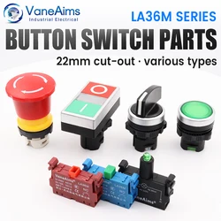 LA36M Button Switch Contact 1NO Or 1NC Normally Open Normally Closed Auxiliary Terminal Block