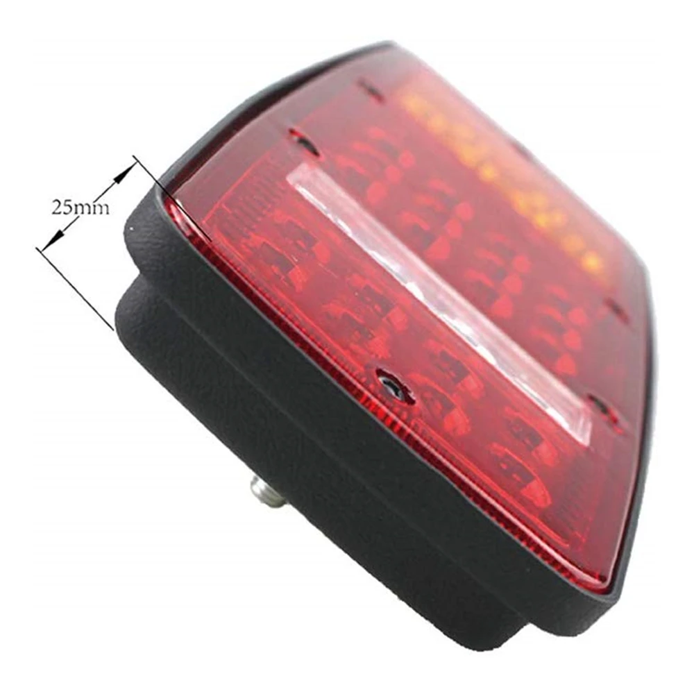 2pcs 12V Car Truck Trailer LED Square Reflector Rear Tail Brake Stop Marker Light Red Durable Vehicle Accessories 33 Leds