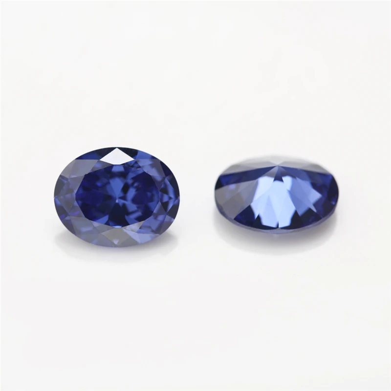 10pcs/5pcs Size 2x3-13x18mm AAAAA Oval CZ Stone Sea Blue , Green,Tanzanite  Synthetic Cubic Zirconia Loose