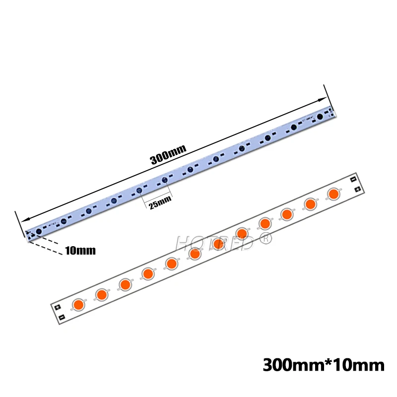 LED PCB 300mm 500mm 10W12W30W Aluminum plate 1/3/5W led installed Light Board Heatsink For Hydroponics Aquarium Tube Grow light