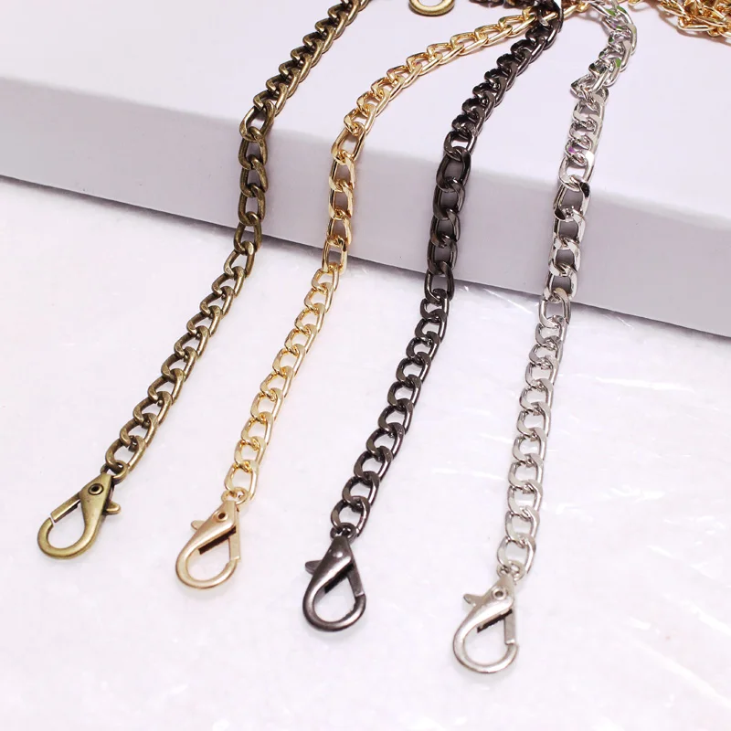 Gold/Silver/Gun Black 8mm Metal Replacement Purse Chain Shoulder Crossbody Bag Strap for Small Mini Handbag Steel Bag Chains