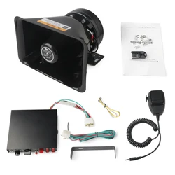 200W 8 Sound Loud Car Warning Alarm Police Siren Horn Speaker PA MIC System