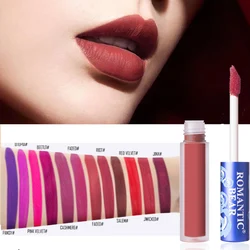 12 Color Matte Liquid Lipstick Waterproof Make Up Long Lasting Purple Pink Red Lip Gloss Nude Mate Lips Stick Liquid Make Up