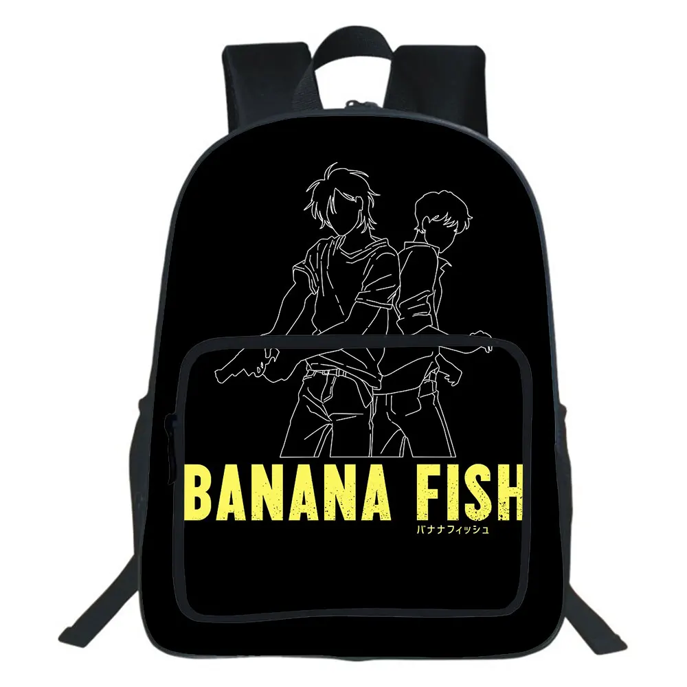 New banana Fish Backpack Boys And Girls Dag Teen School Bag Unisex Bag Cartoon Rucksack Mochila 19 Inch.Support Custom Logo