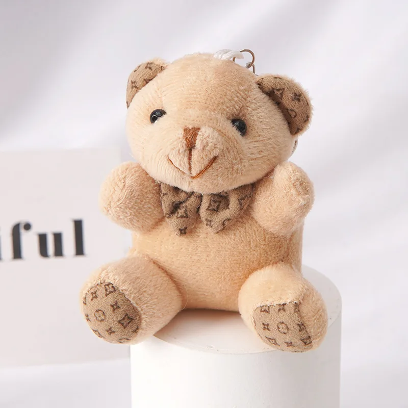 1PCS star bow tie plush sitting bear toy small pendant cartoon bouquet doll wedding event gift soft plush toy hot new products