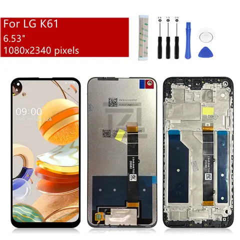 LG K61 LCD 디스플레이 터치 스크린 디지타이저 어셈블리 LG Q61 LMQ630EAW LM-Q630 스크린 교체 수리 부품