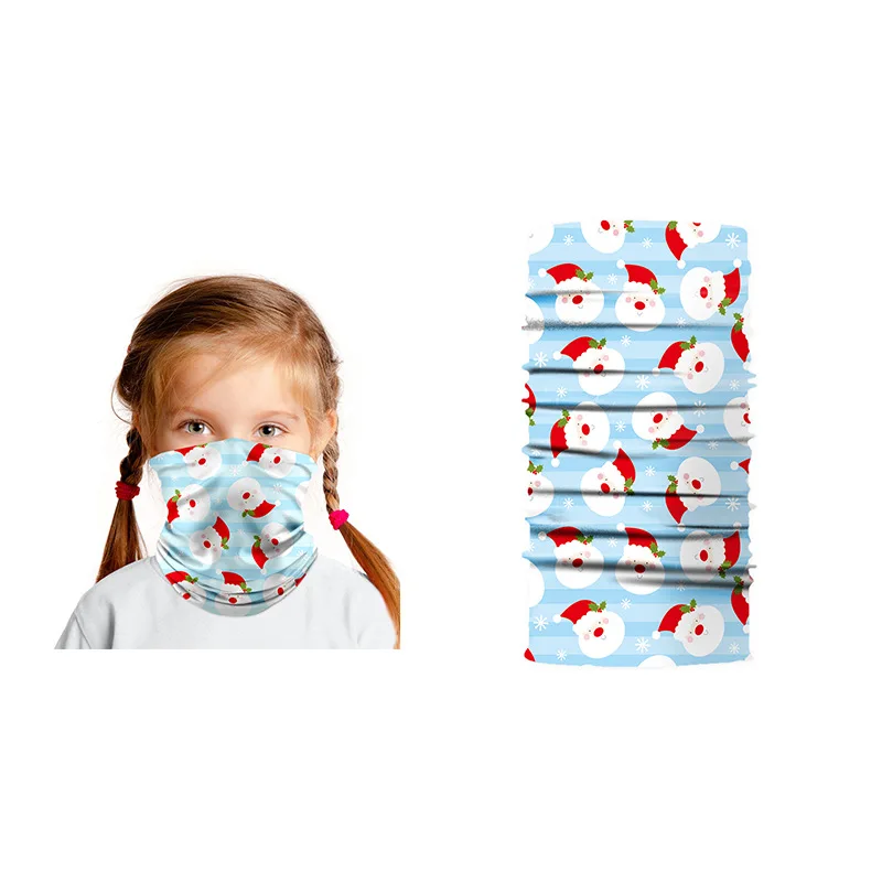 Kids Seamless Christmas neck gaiter scarf with 3d digital print for boys and girls Outdoor Sport Headwear Bicycle bandana