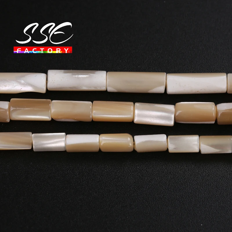 Natural shell beading beads Punch loose beads isolation bead for Jewelry Making DIY for bracelet necklace size 4x8/5x10/5x15mm