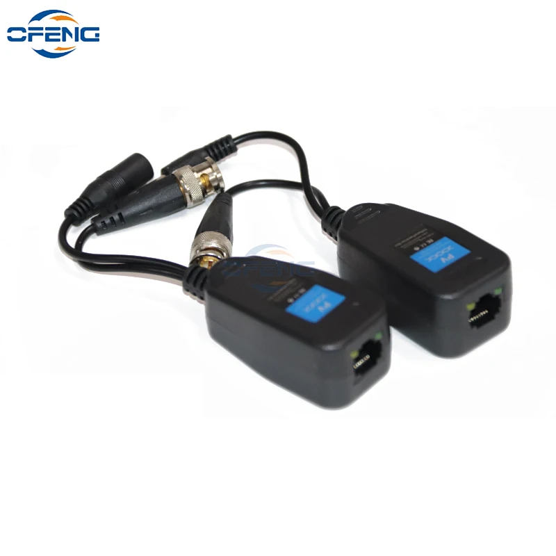 	 Analog HD Video Balun Transceiver, 2 in 1 Transmitter and Receiver, CCTV Video Balun, Support HD-CVI, AHD, TVI, CVBS RJ45 Port