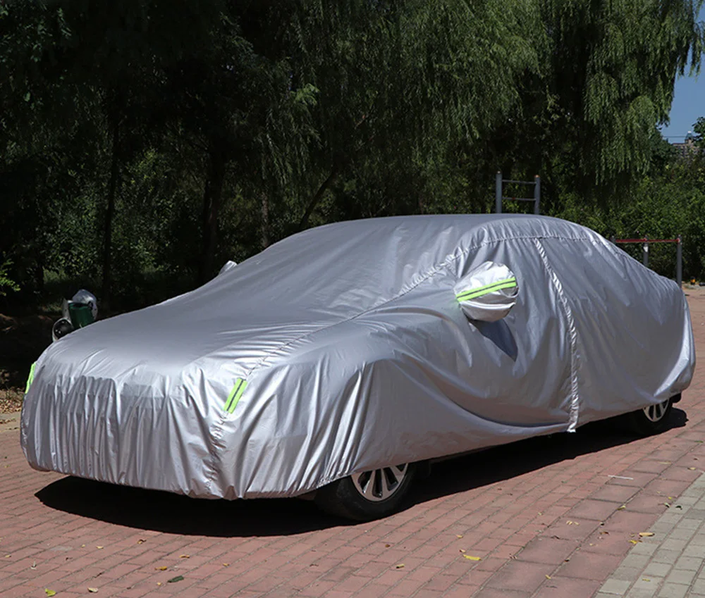 190T Waterproof Full Car Covers Dust Rain Snow Protective Outdoor Sun Uv Protection Universal Fit Suv Sedan Hatchback