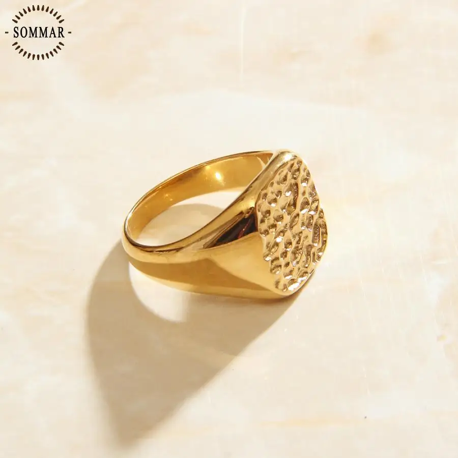 SOMMAR Hot New Fashion Gold Plated size 6 7 8 Neuter Engagement rings Lunar Crater prices in euros summer jewelry