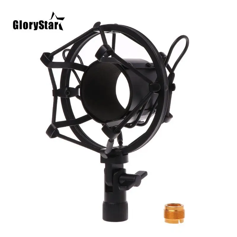 Professional Metal Microphone Shock Mount Locking Knob Reduce Noise Broadcast Clip Studio Recording Mic Holder Spider Condenser