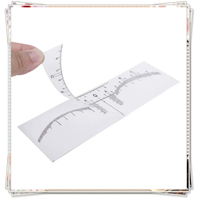 Règle à sourcils, pochoir à sourcils 10 pièces, règle de Microblading, modèle de sourcil jetable, autocollant de règle, outil de forme de sourcil