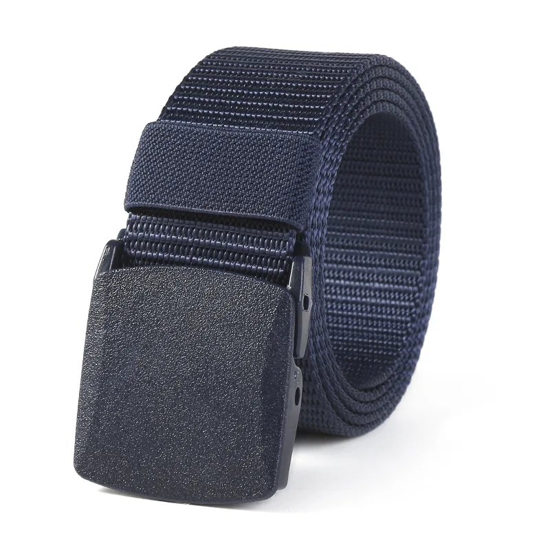 ZLY 2021 New Fashion Canvas Belt Men Women Unisex Outdoor Tactical Plastic Buckle Solid Trend Hiking Waistband Casual Hot Sell