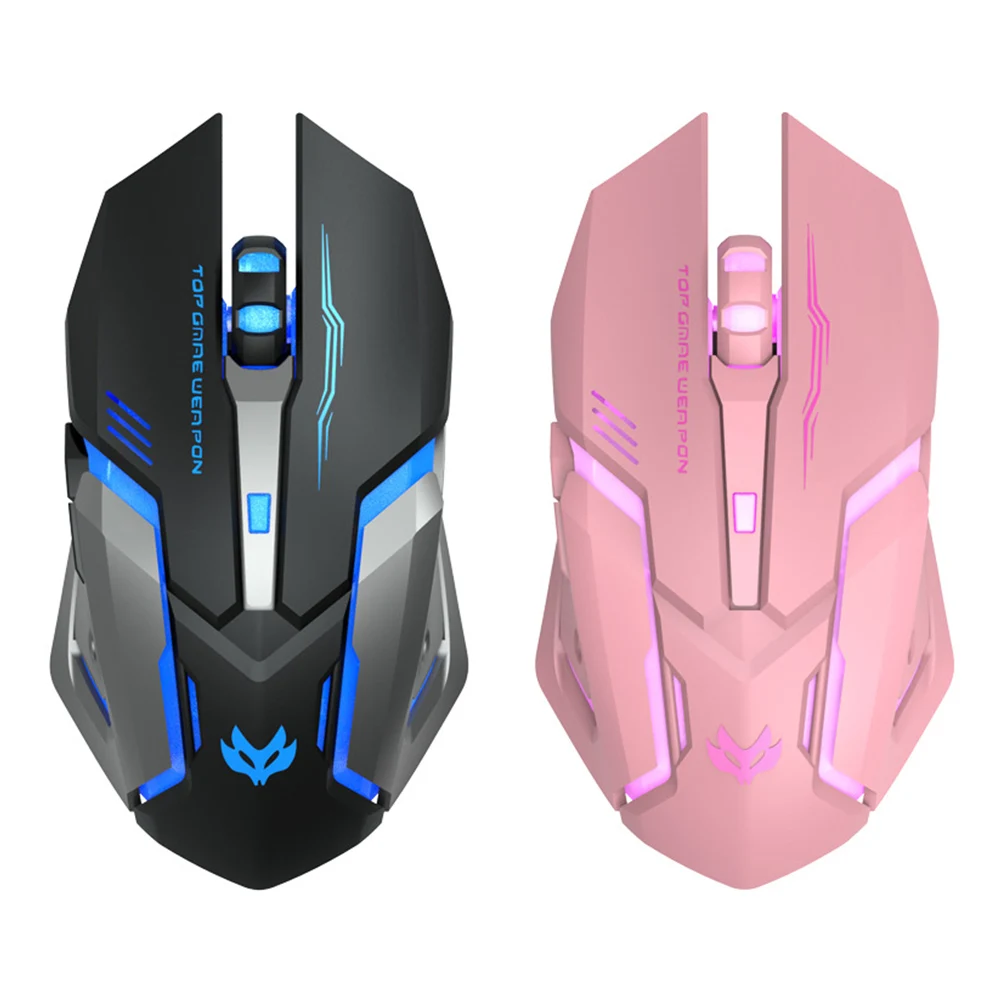 Pink Black Three Mode T1 Ergonomic 2.4G Rechargeable Mouse for PC Computer Silent Backlit USB Optical Wireless Gaming Mouse