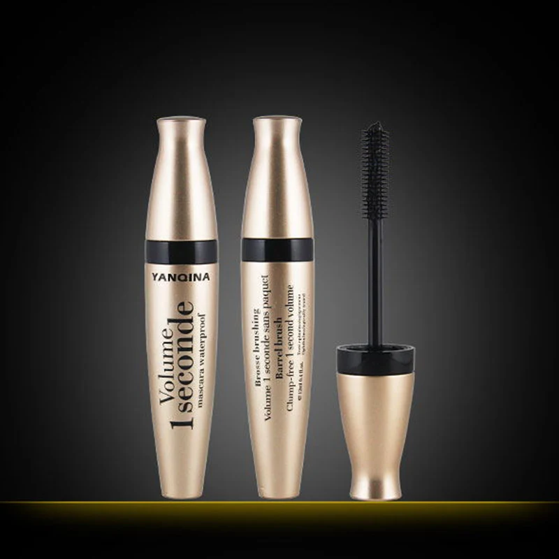 Black Curling Slender Mascara Water-proof Lasting Smooth Lash Extensions Eye Makeup Silicone Brush Professional Cosmetic TSLM1