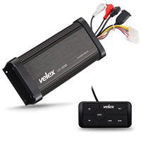 Marine Bluetooth Class D Amplifier 150x2 Channel Peak @40hm Speaker with Wired Remoto,Bridgeable to 300Wx1@80hm