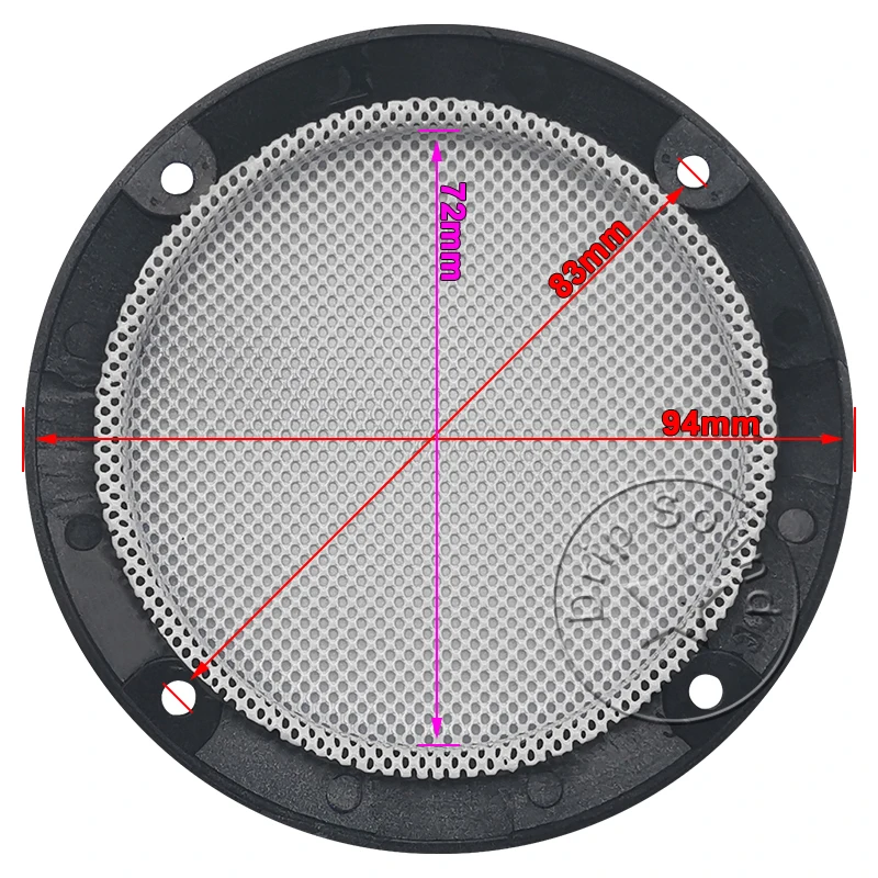 For 3 Inch 94mm/3.70" Speaker Grill Cover Hige-grade 3" Car Home Audio Conversion Net Decorative Circle Metal Mesh Protection